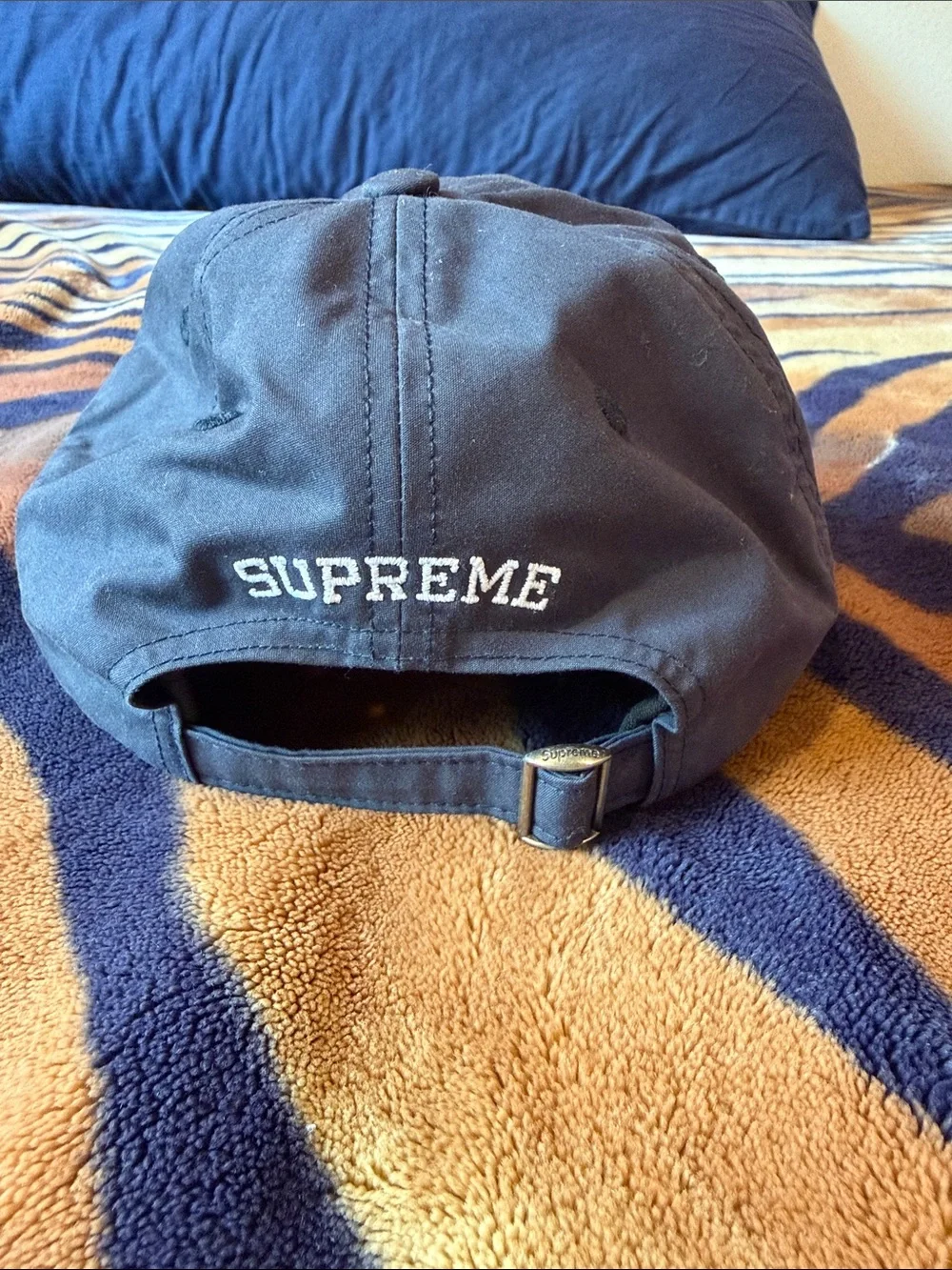 Supreme FW21 Ventile S Logo 6-Panel Strapback Hat Cap - Black